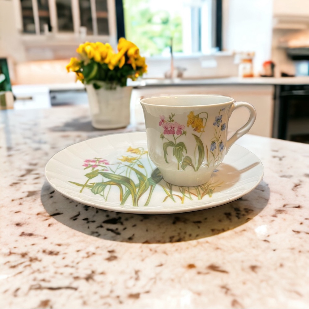 Rock Garden by Shafford | Teacup and Dessert Plate